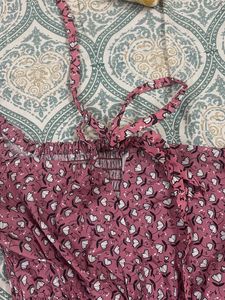 Korean Mauve Smocked Dress