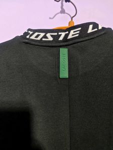 Lacoste Black Logo Collar Sweatshirt