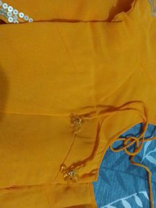 Elegant yellow Saree with blouse