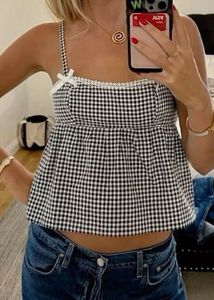 Gingham Bow Top🌸🎀