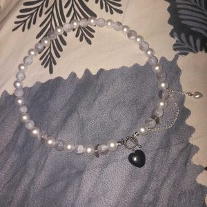 Pearl Heart Charm Necklace