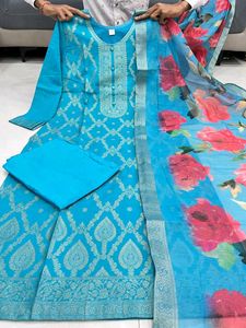 Teal Embroidered Kurta Set