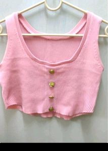 Barbiecore Pink Crop Top | K-pop Y2KVibes💓💓🌸🌸