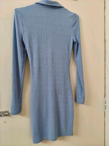 Cute Blue Shirt Dress