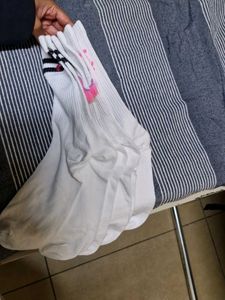 White Socks Calf Length For Women