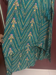 Green Printed Ethnic Jumpsuit