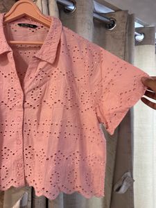 Brand New Pink Eyelet Top, Bust- 36/38