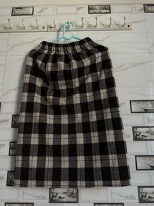Checkered Midi Skirt
