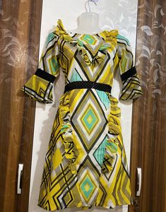 Patterned Mini Dress