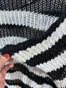 🎀Striped Oversized Knitted Top C