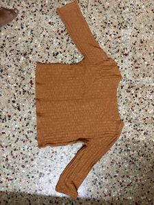 Ribbed Button-Up Top