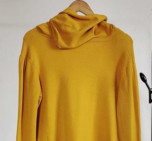 Mustard Button-Down Hoodie