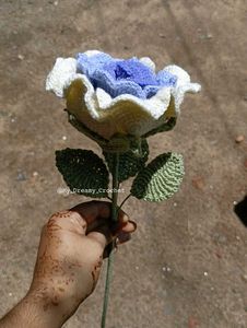 Handmade Crochet Thai Rose In Purple