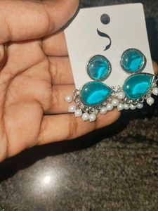 Teal Drop Earrings