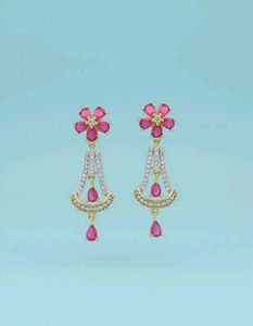 Elegant Floral Drop Earrings
