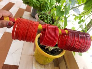 Red Bangles - Set of 3