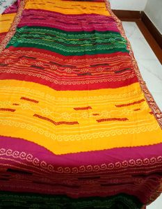 Multi Colour Chunri Print Saree