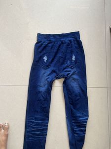 Denim Look Leggings! Size S