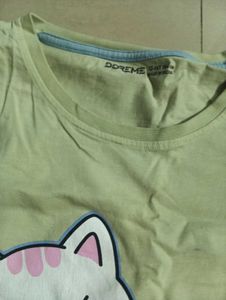 Cute Cat Print Long Sleeve Top