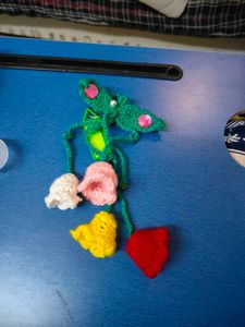 Handmade crochet Flower bell keychain