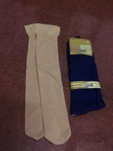 Knee High Socks.New Package Navy Blue & Skin Clr