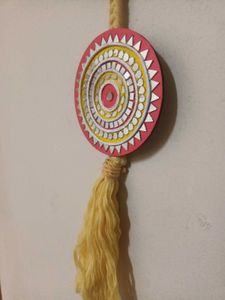 Pinkish Yellow Lippan Art