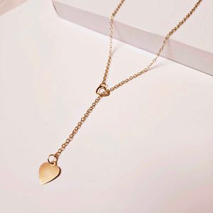 Gold Trendy Heart Korean Chain