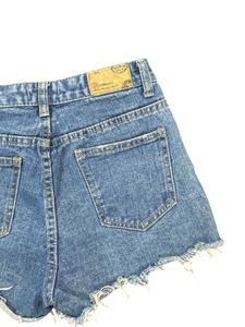 COMBO- black primark bodysuit, blue denim shorts