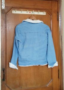 BRAND New Sky blue💙denim fur jacket (girls/women)