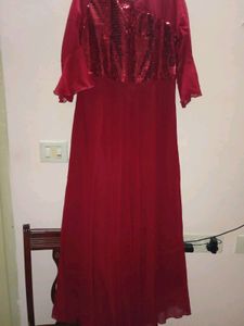 Red Mirror Maxi Dress
