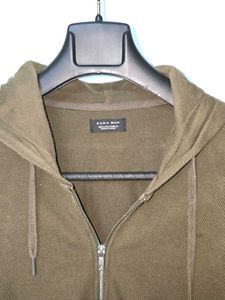 Olive Green Zip Hoodie