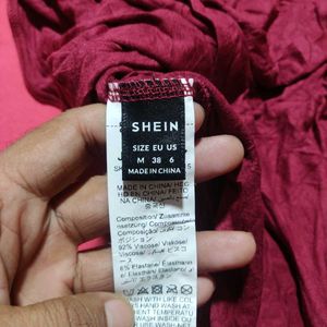 SHEIN Maroon Long Sleeve Bodysuit – Size M