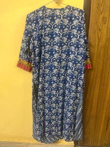 Blue Printed Kurta