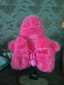 Pink Fuzzy Bolero Shrug
