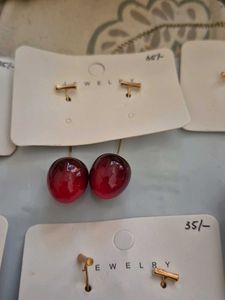 Stud Cherry Earrings