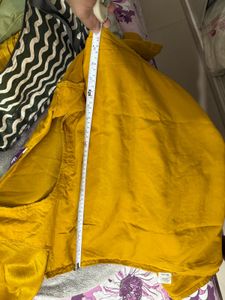Embroidered Mustard Silk Blend Kurta Set