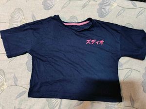 Navy Anime Graphic Tee