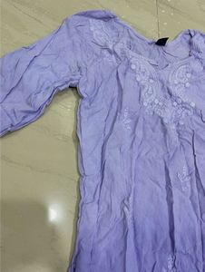 Long Chikankari Kurti