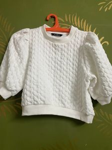 Zudio White Crop T-shirt