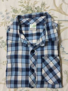 Blue Checks Shirt For 4-5 Years old boy