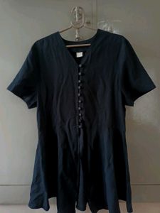 Chic Black Button-Down Top