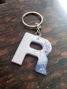 R Letter Keychain