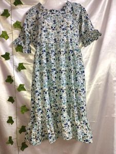 Cute Blue Floral Gown