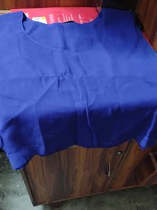 Royal Blue Sleeveless Blouse