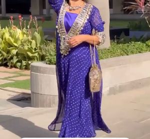 Elegant Blue Embellished Dress