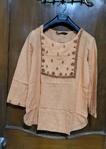 Peachy Coral Short Kurti