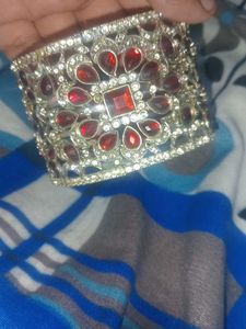 Red Jewel Cuff Bracelet