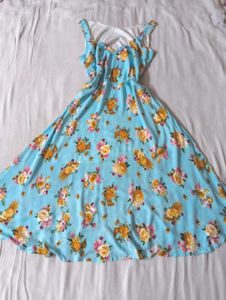 summer i turned pretty coded blue floral sundress