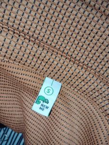 Size S-Brown Halter Top with Buttons