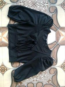 Chic Black Tie Top